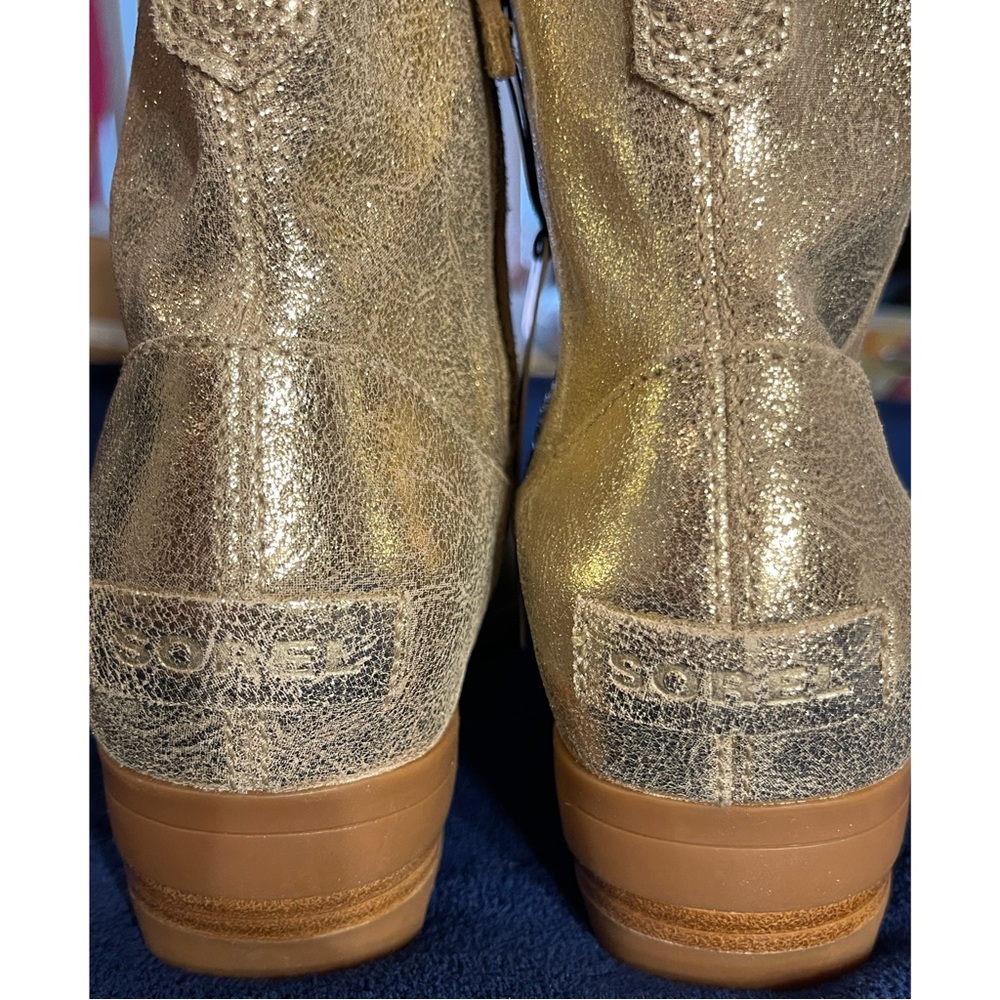 SOREL Lola ll Bootie in Sandy Tan “Gold” NWT Size 9.5 - Picture 11 of 16